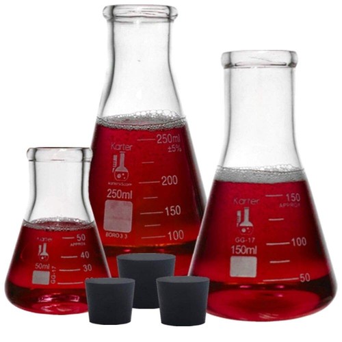 Glass erlenmeyer flask sets - glass,