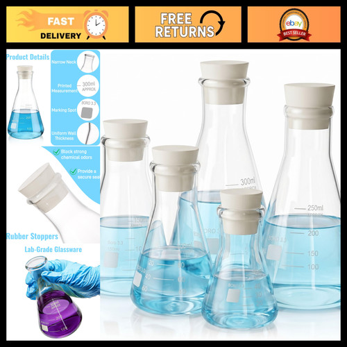 Set glass erlenmeyer - glass,